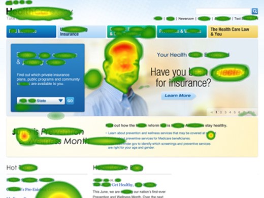 Eye-tracking heatmaps